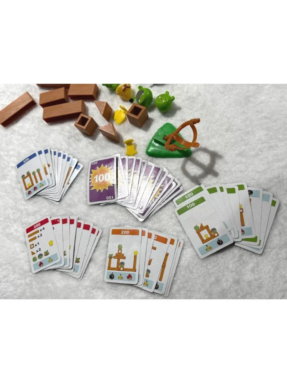 Angry Bird game pieces cards, pigs, launcher/slinger mega fling replacement